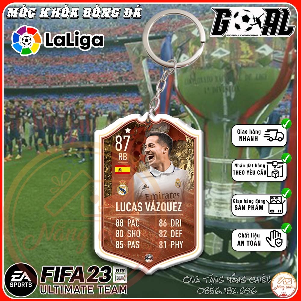 Móc khóa cầu thủ - Mùa giải La Liga Tây Ban Nha - Mẫu TOTS23