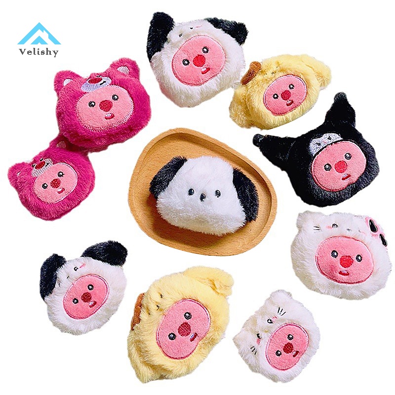 Velishy Phụ Kiện Cài Túi Xách Hình Kẹp Lolpy Nhồi Bông Có Thể Tháo Rời diy Làm Quà Tặng Sinh Nhật Cho Bé