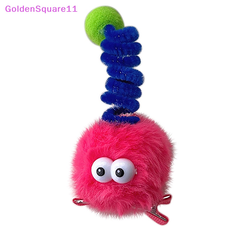 Kẹp Tóc Vải Lông Nhung Mềm Mại Màu Vàng Dễ Thương Vui Nhộn Thời Trang Thu Đông vn