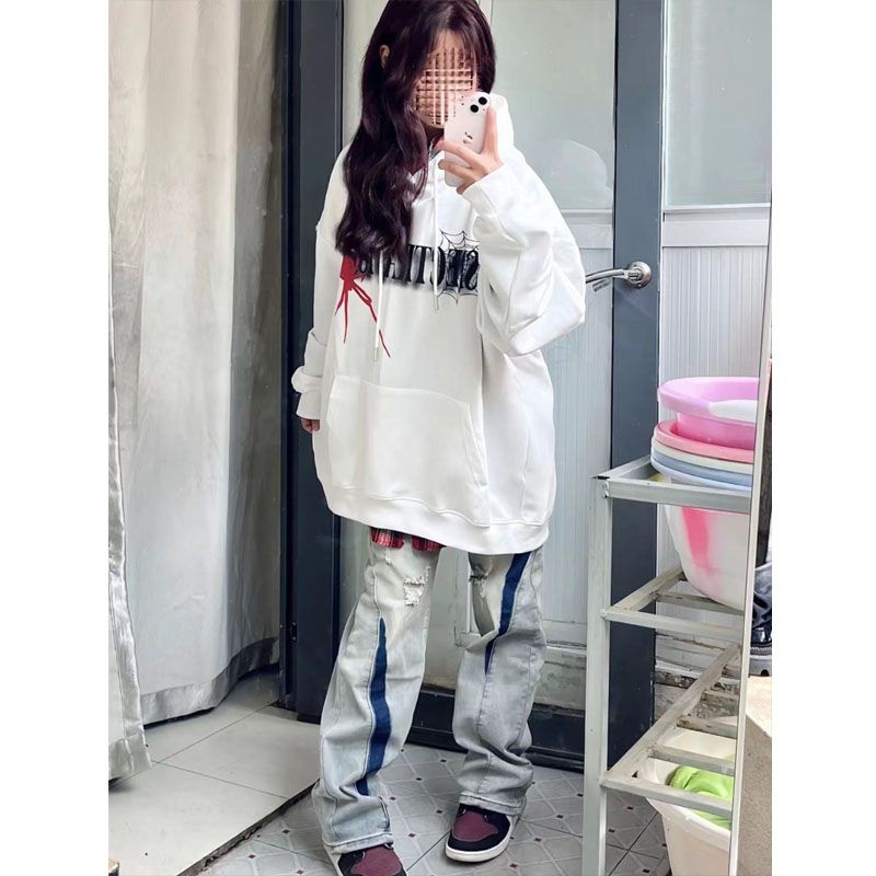 Áo Hoodie Dáng Rộng Phong Cách Thời Trang Âu Mỹ Dành Cho Cặp Đôi