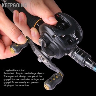 Keepgoing Máy Câu Tay Cầm Sợi Carbon Chống Trượt Đính Đá Cho Cá Reel
