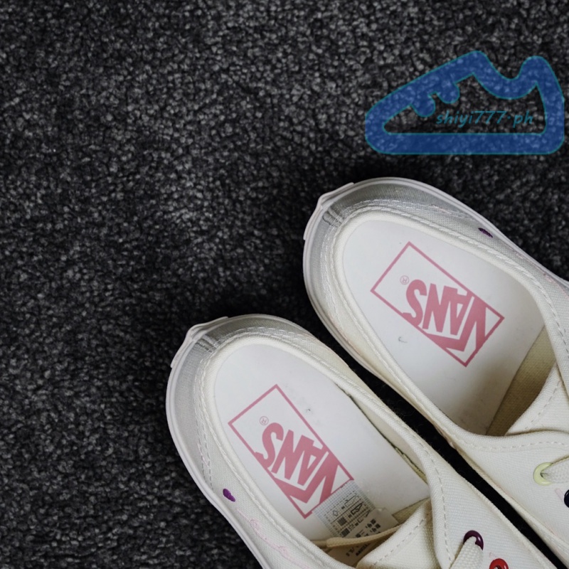 Vans Giày Thể Thao Trắng Thêu Họa Tiết graffiti Độc Đáo Thời Trang