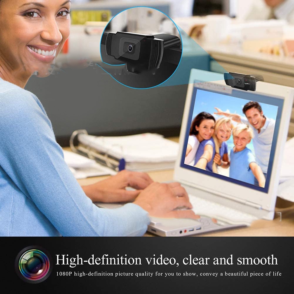 Webcam full hd 1080p / 720p Kỹ Thuật Số Kèm Micro Cho Máy Tính