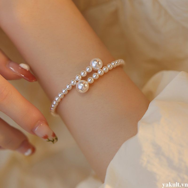 🎀 yakult 🎀vòng tay ngọc trai cổ điển pháp nữ nhẹ sang trọng vòng tay thời trang all-match đơn giản