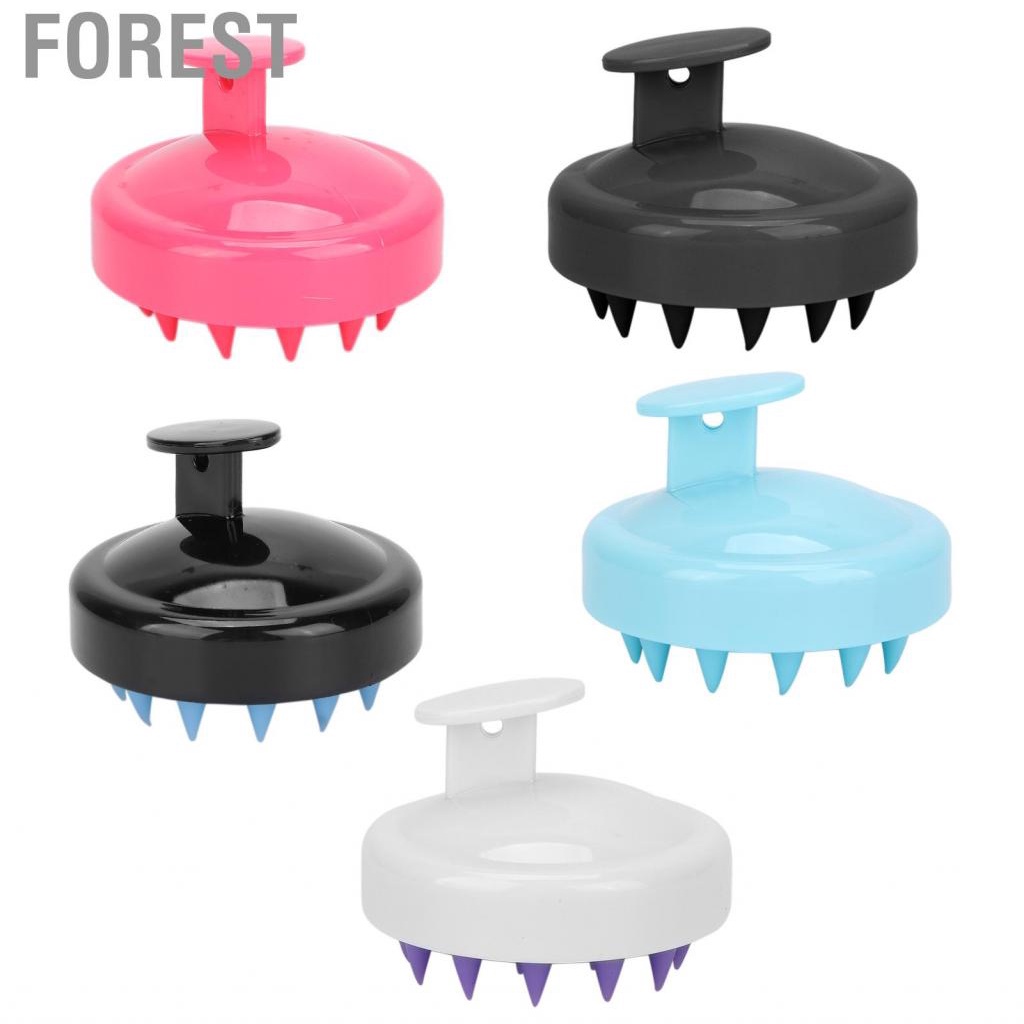 Forest Hair Scalp Brush Soft Silicone Bristles Shower  Scrubber