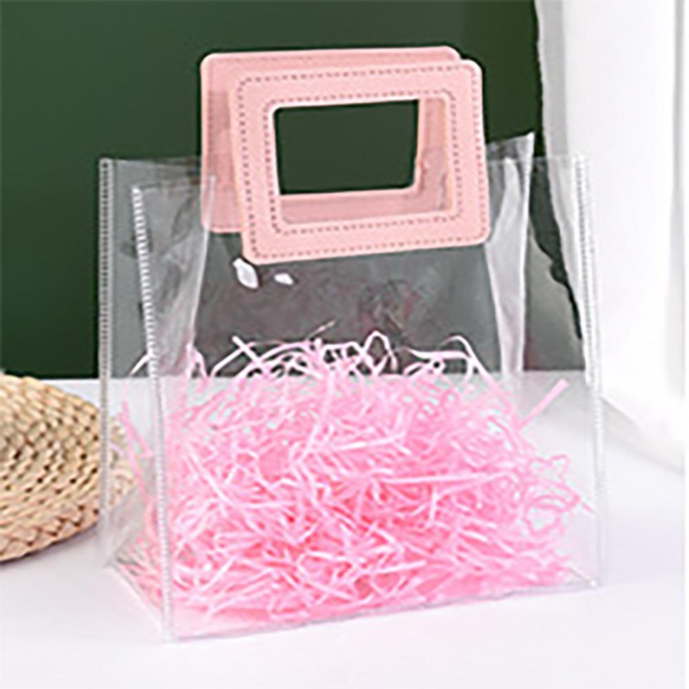 LLCY Túi tote Bằng pvc Trong Suốt Hình Tròn / Vuông Có Tay Cầm Chống Nước
