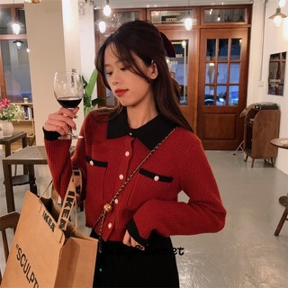 Salty&sweet store áo dạ tweed áo dạ áo len áo khoác cardigan hàn quốc xu hướng minimalist cute wmy23a10qd 43z231027