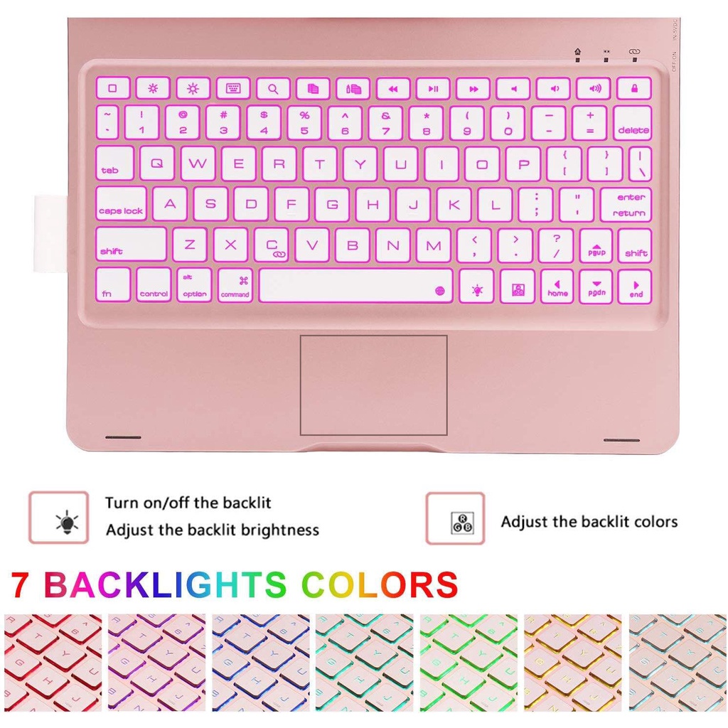 Bao Da Máy Tính Bảng Có Bàn Phím Xoay 360 Độ Cho ipad 9th / 8th / 7th gen 10.2 inch / 7 / mini 61 inch / ipad air 5 / air 4 / air 3 / mini 6