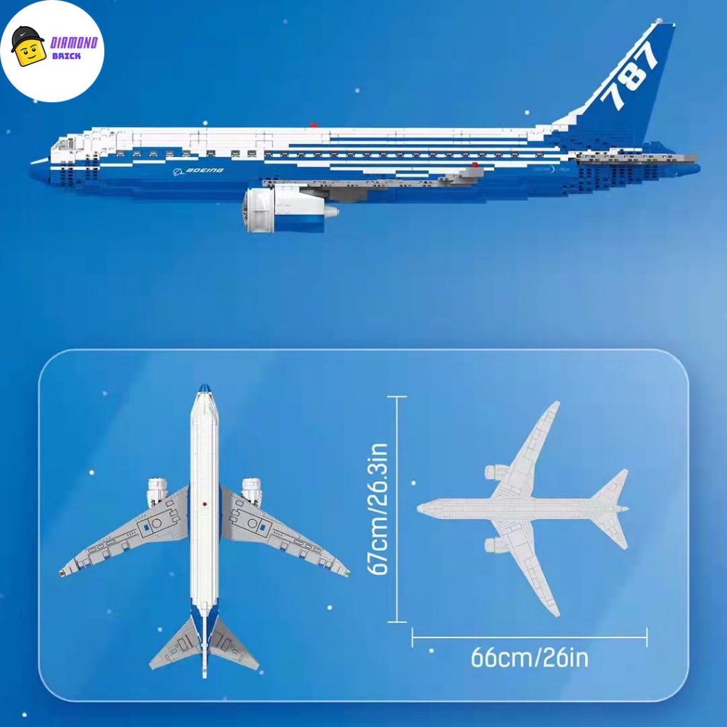Đồ Chơi Lắp Ráp Kiểu LEGO Mô Hình Máy Bay Boeing 787 Dreamliner Vietnam