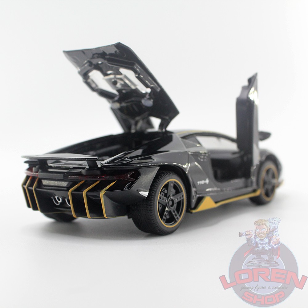 Mô hình ô tô kim loại Lamborghini Centenario LP770-4, siêu xe đồ chơi có đèn còi lorenshop
