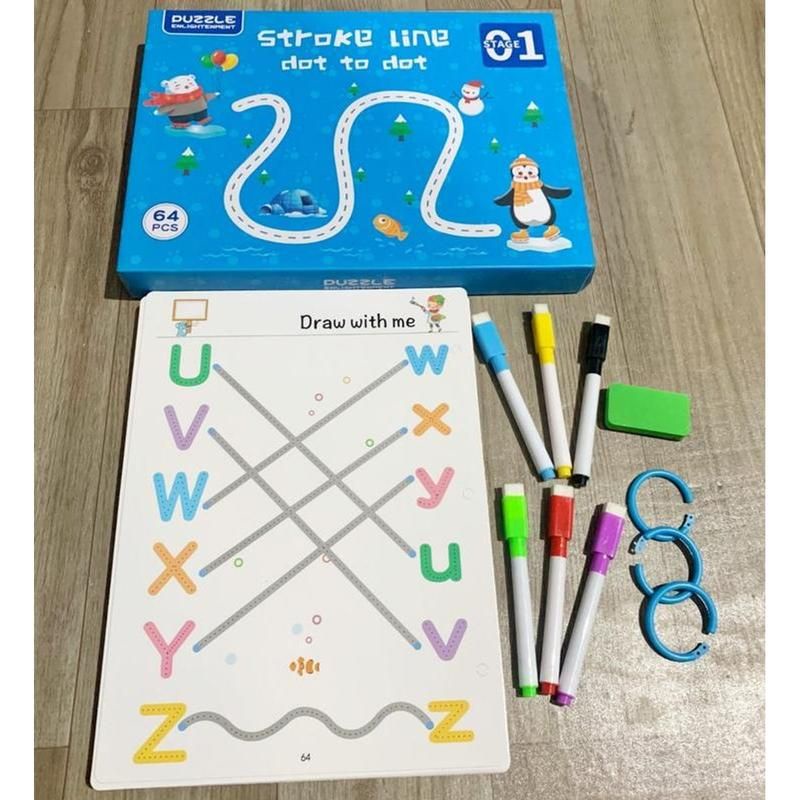 Đồ chơi thông minh viết xoá được dùng nhiều lần 64 trang, tặng kèm bút