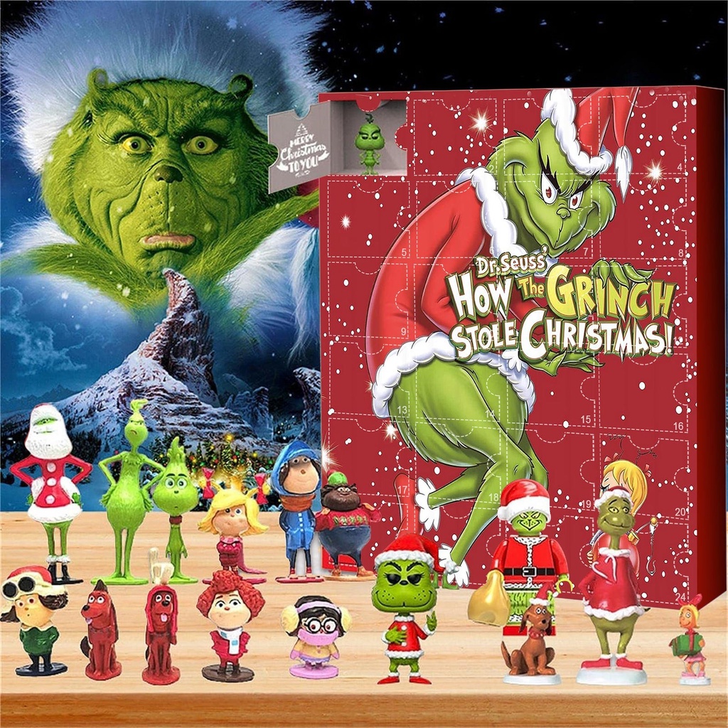 Hộp 24 Mô Hình Nhân Vật Hoạt Hình grinch 1