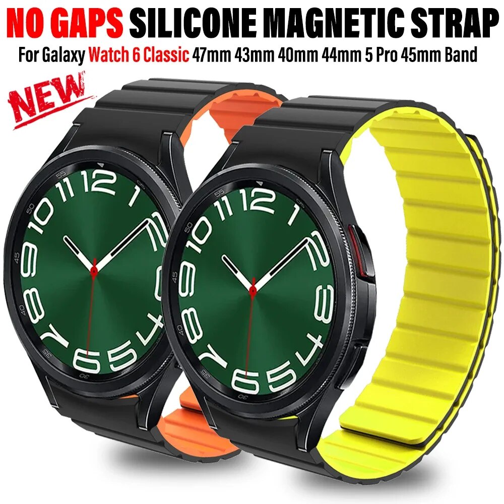 Dây Đeo Silicon Từ Tính Cho Đồng Hồ Thông Minh samsung galaxy watch 6 classic 43 47mm galaxy watch 6