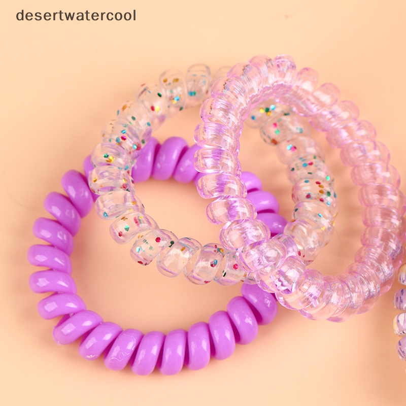 6 Dây Buộc Tóc Lò Xo Co Dãn Màu Sắc Ngọt Ngào Cho Nữ