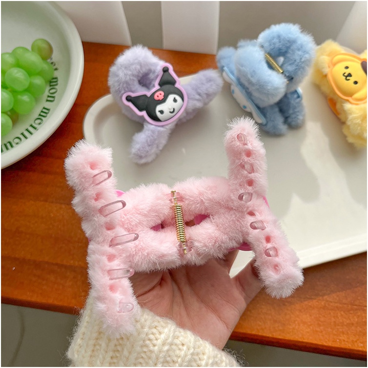 Kẹp Tóc Lông Xù Kiểu Hoạt Hình Đáng Yêu Cho Bé Gái Mùa Thu Đông 2023