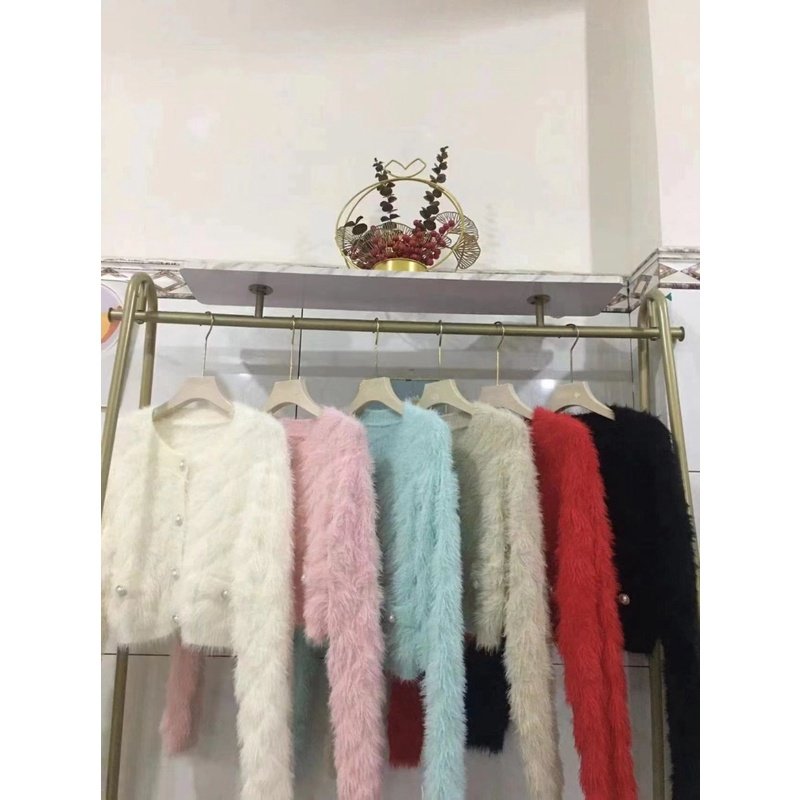 Áo Khoác Len Dệt Kim Tay Dài Phong Cách Thời Trang Pháp Dành Cho Nữ