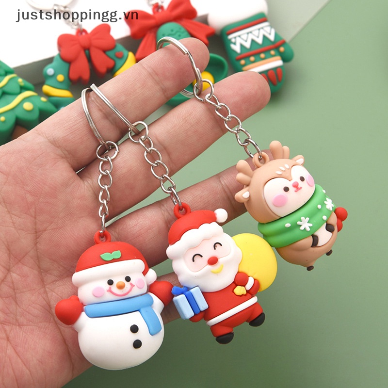 Móc Khóa Hình Ông Già Noel Tuần Lộc Dễ Thương