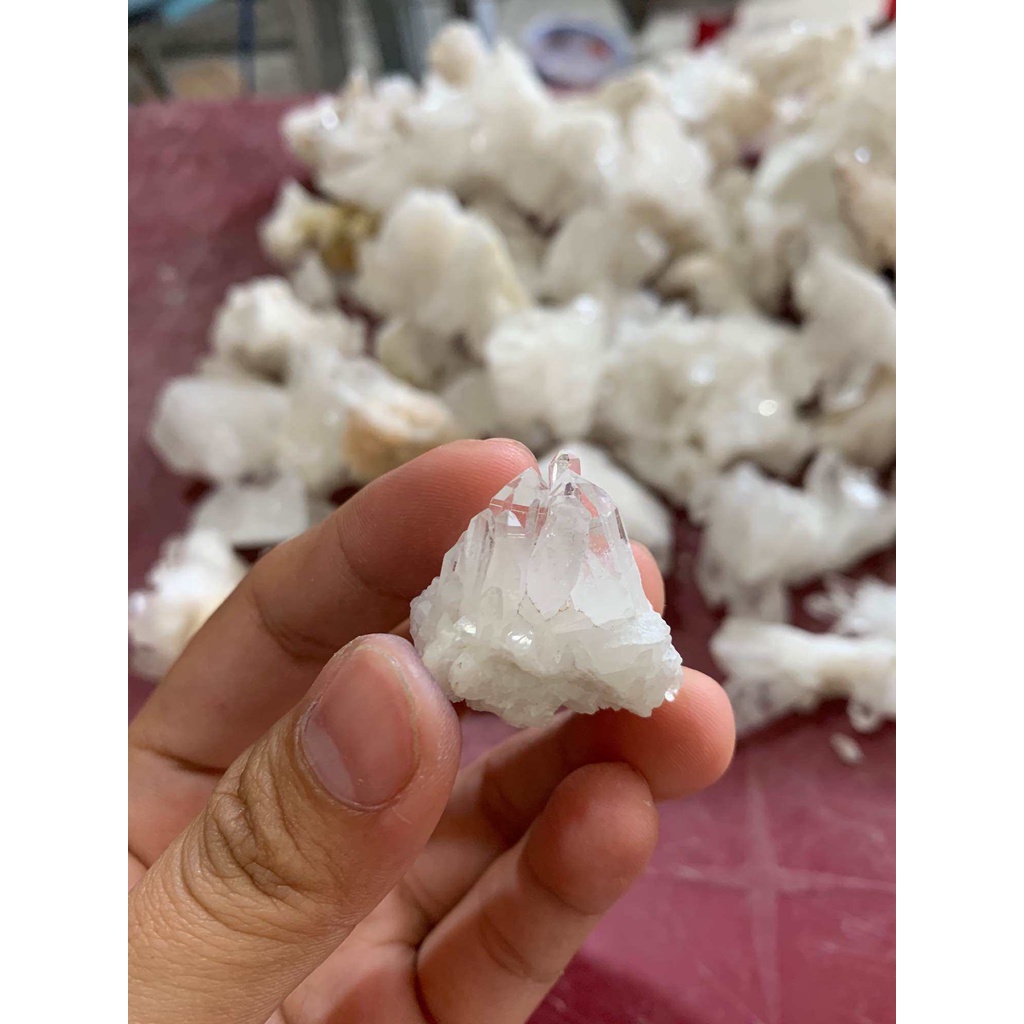 Đá thạch anh trắng nguyên bản thô dùng trang trí nhà cửa thanh tẩy năng lượng