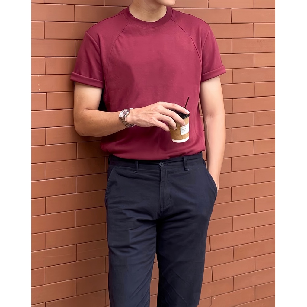 Áo thun Cotton bo gân Interlock 240gsm. Chất vải mềm mịn chống nhăn