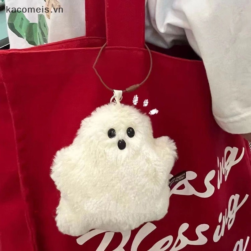 Móc Chìa Khóa Hình Búp Bê Ma Nhồi Bông Màu Trắng Sáng Tạo Vui Nhộn vn