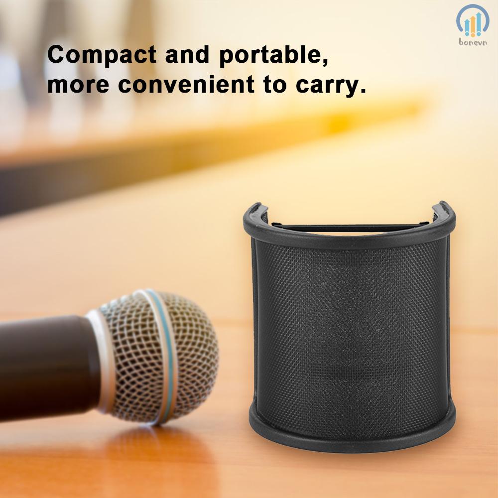 High-Quality Microphone Pop Filter Shield Mic Net Windproof Recording Anti Noise Cover