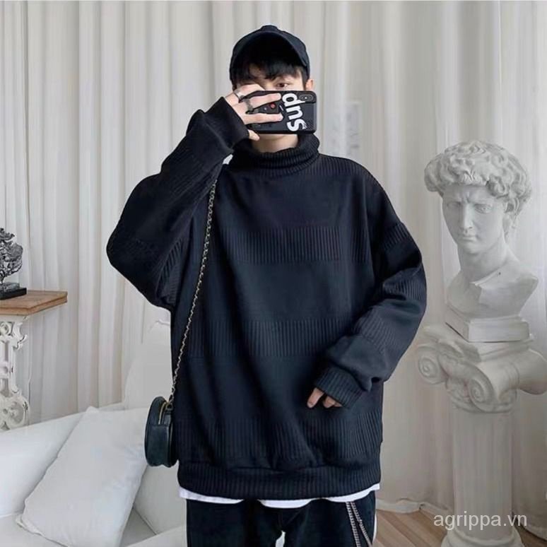 Áo Len Tay Dài Cổ Lọ Thời Trang Phong Cách Cho Nam