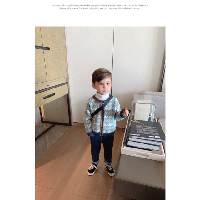 Áo Khoác Len Dệt Kim Phong Cách Thời Trang Xuân Thu Mới Dành Cho Bé Trai