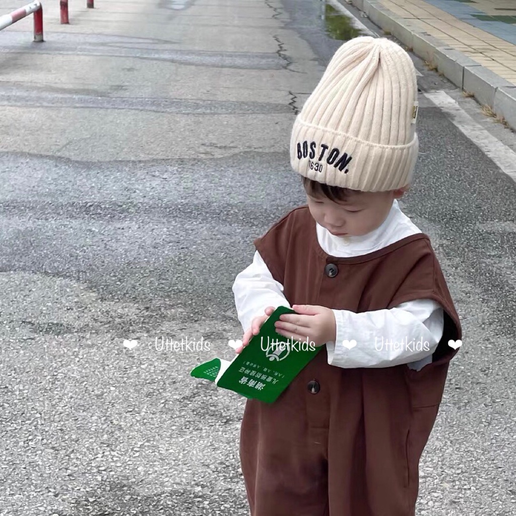 MŨ LEN PHONG CÁCH HÀN QUỐC DÀNH CHO BÉ GÁI VÀ BÉ TRAI VÀNH 49-52CM