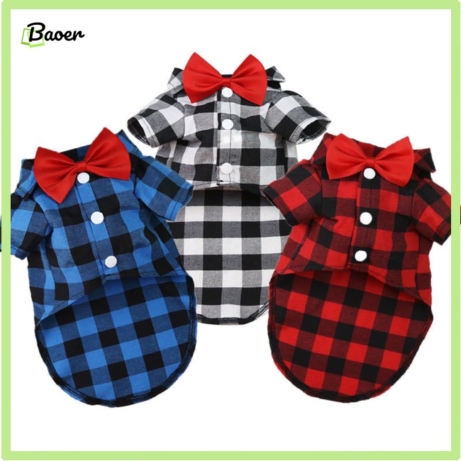 Áo Sơ Mi Họa Tiết Kẻ Sọc Dễ Thương Dành Cho Cún Cưng 100%