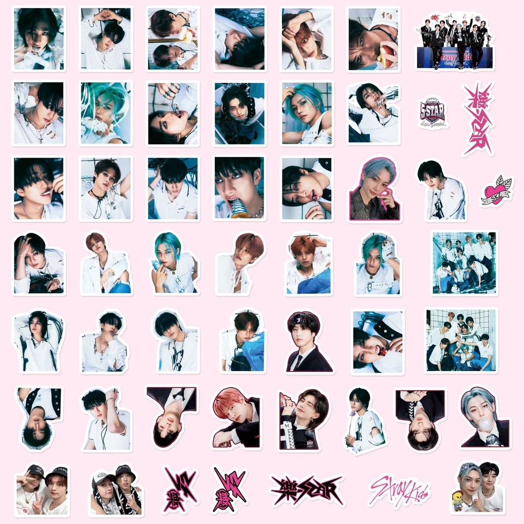 Sticker Dán Trang Trí Sổ Tay Hình Nhóm Nhạc kpop straykids
