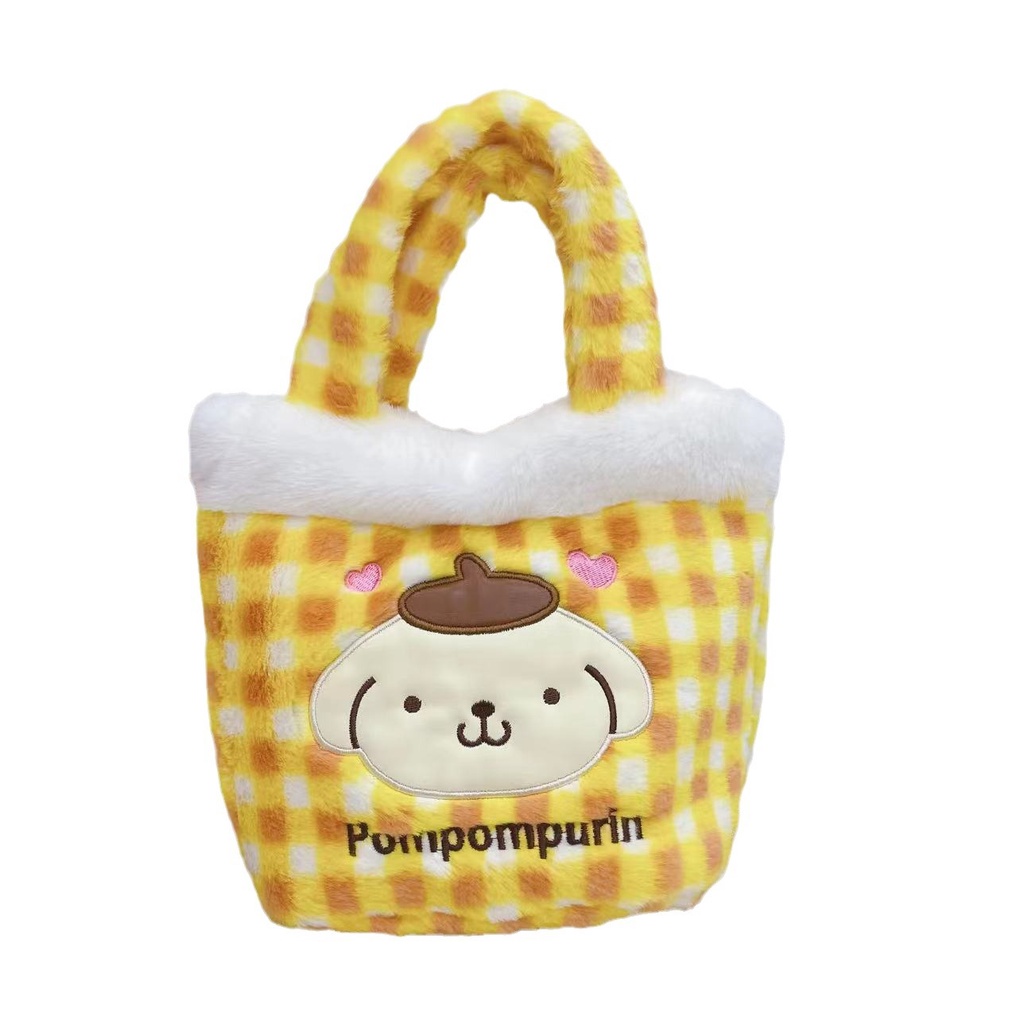 Kts sanrio kuromi mymelody cinnamon Nhồi Bông Xách Tay Thời Trang Sức Chứa Lớn