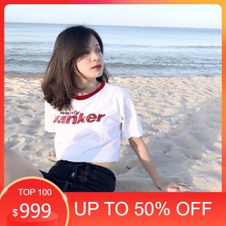 Áo CropTop Tay lỡ wanker hót cổ viền