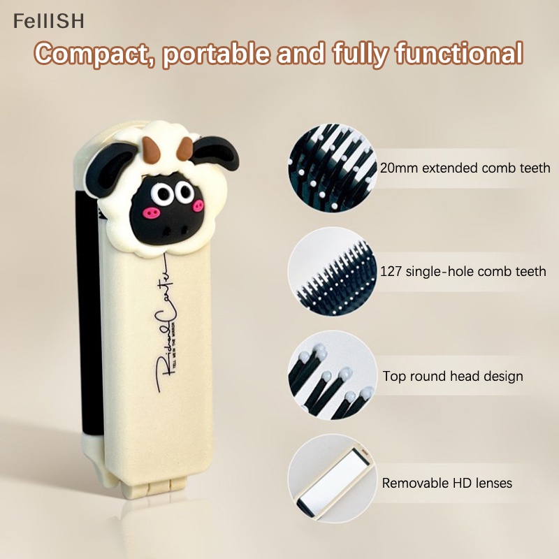 Lược Chải Tóc Có Gương 439br Chống Tĩnh Điện Cho Bé Gái