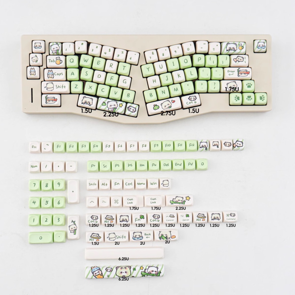 Keycap MOA Gấu trúc PBT Dyesub 142 nút dày 1.4mm - KICAP