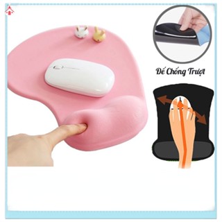  Lót Chuột Có ĐỆM TAY SILICON Máy Tính cực êm đỡ mỏi tay YK 