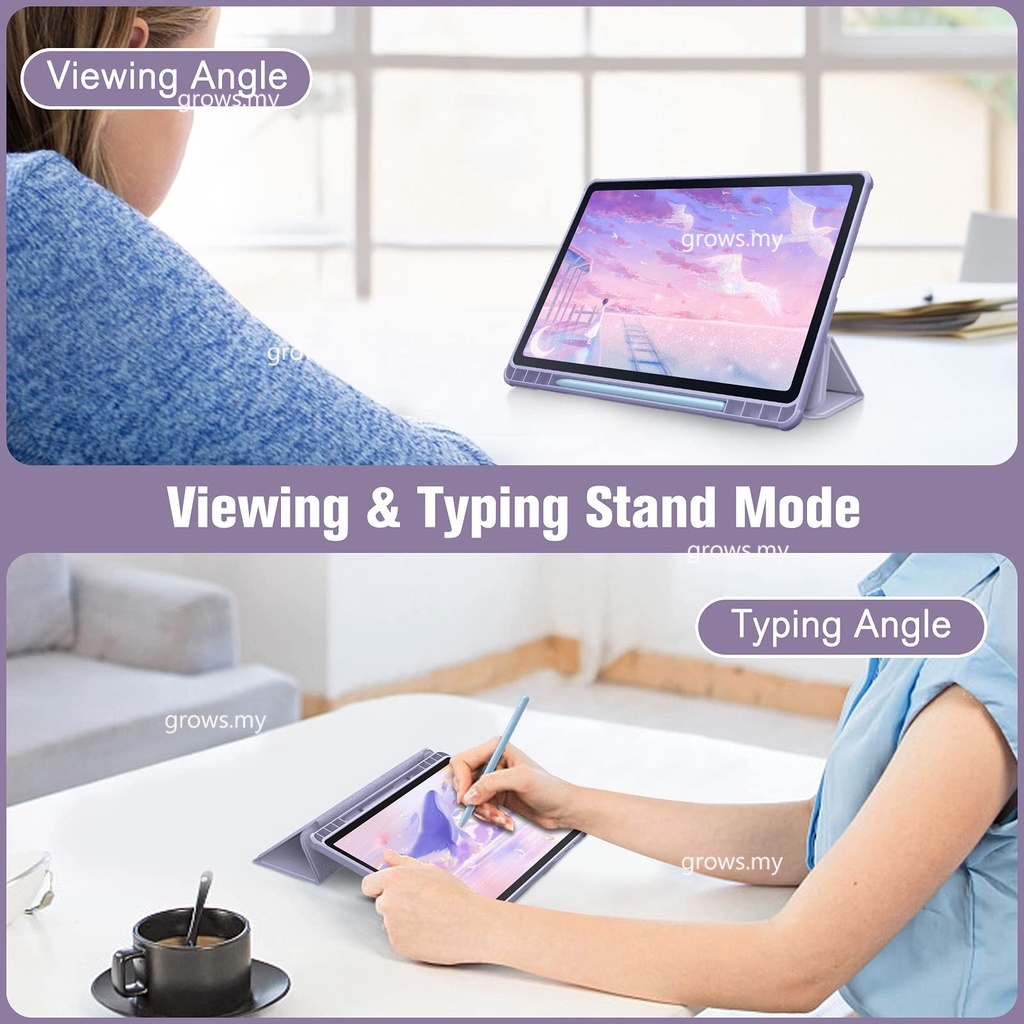 Bao Da PU Máy Tính Bảng Nắp Lật Nam Châm Có Ngăn Đựng Bút Chì Cho Samsung Galaxy Tab A8 10.5 inch 2022 SM-J200 X205 X207 Giá Đỡ