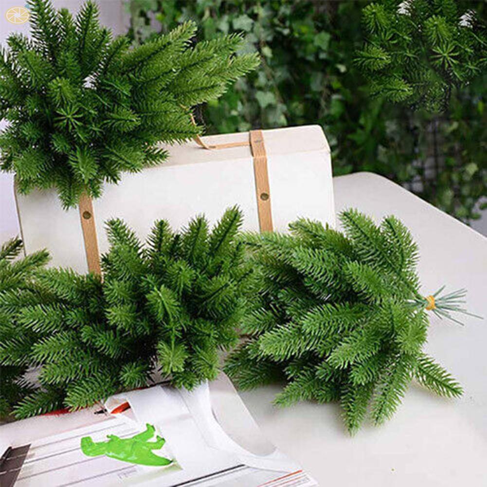 Artificial Christmas Plants Pine Needle Branches for Party Decorations Set of 24