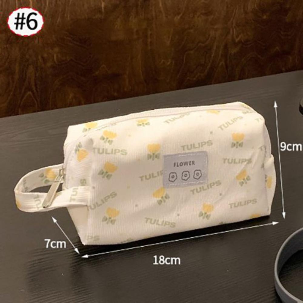 WAPKTY Hộp Bút Túi Đựng Bút Chì Sức Chứa Lớn Hình Hoa tulip Bằng Vải Nhung + polyester + Hoa tulip Chống Bẩn Cho Học Sinh