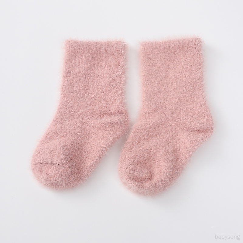 B Đôi Vớ Giả Lông Chồn Sáu Màu Chống Trượt Cho Bé Sơ Sinh