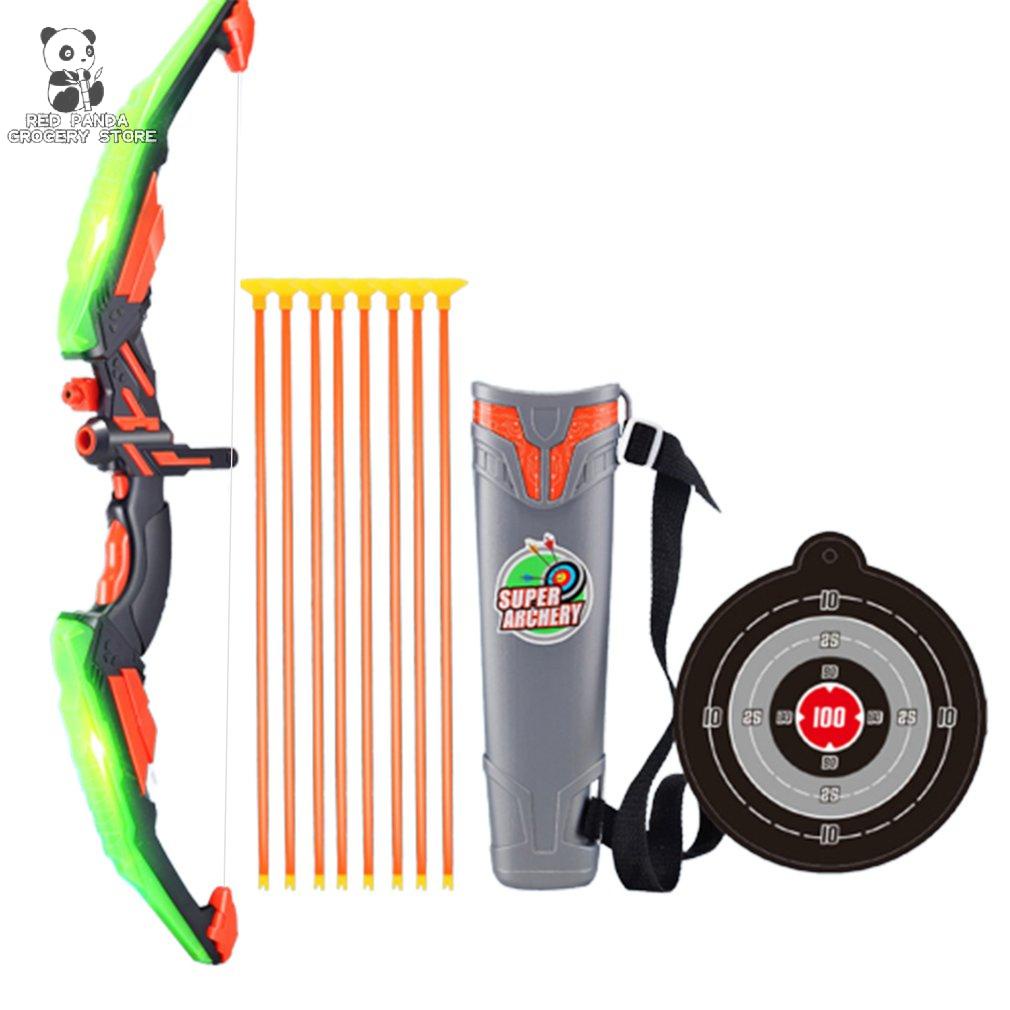 [RED PANDA]. Bow And Arrow Set For Kids Archery Toy Set LED Light Up Children Shooting Set