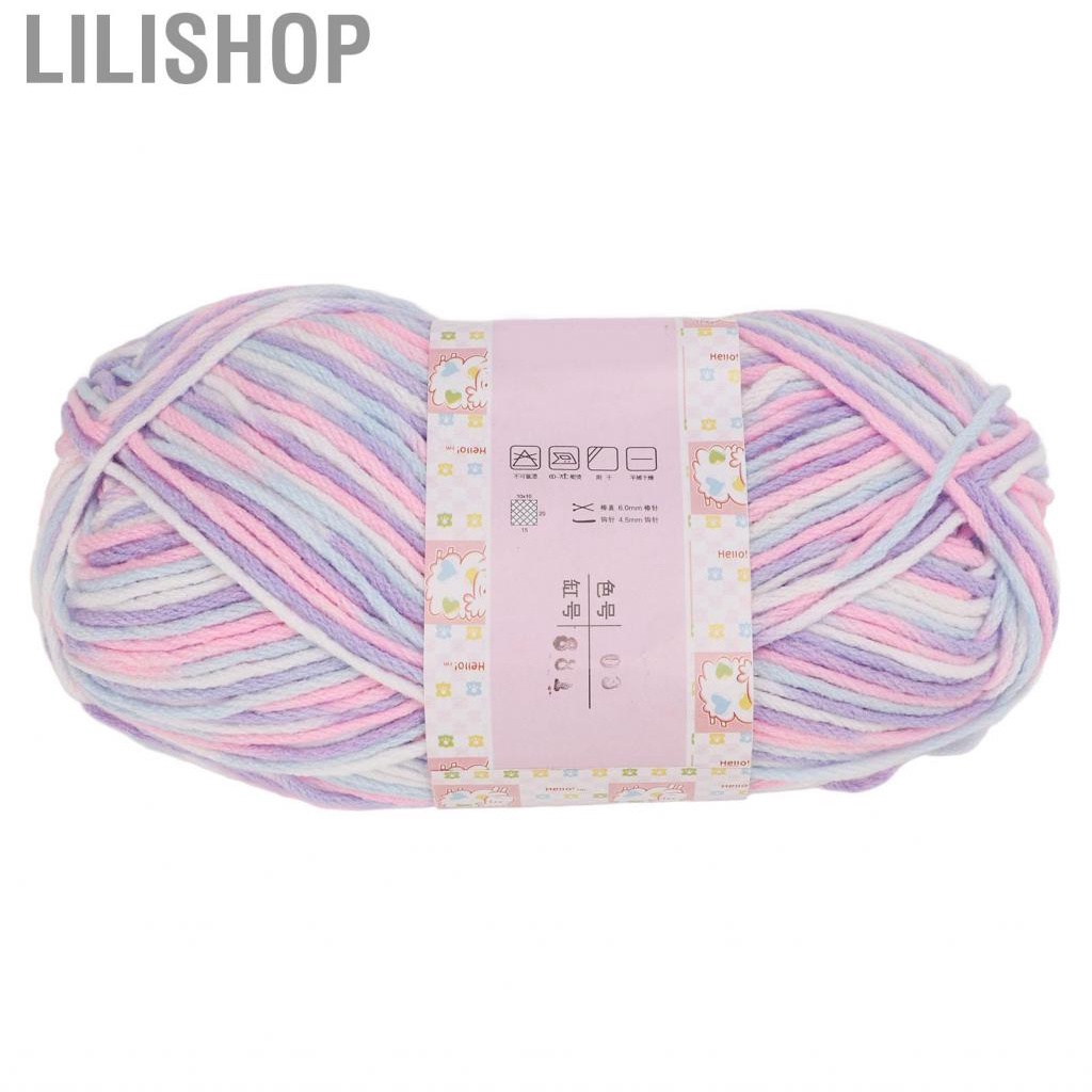 Lilishop Cotton Yarn Soft Comfortable Flower Color 6 Strands Breathability Crochet