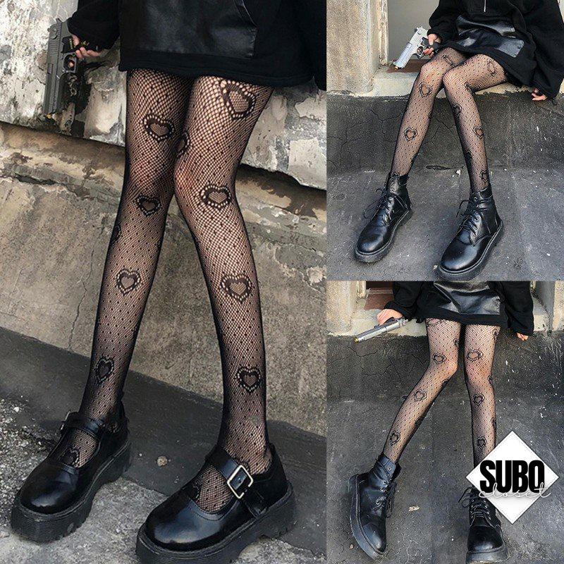 Quần Tất Lưới Hoạ Tiết Trái Tim Thời Trang Dành Cho Nữ - Subo Shop