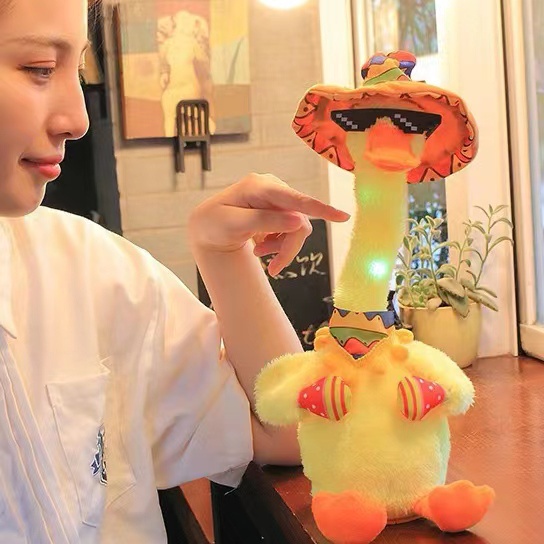 Vịt nhại giọng, đồ chơi vịt nhồi bông biết nhảy múa, hát nói theo bé, hàng loại 1