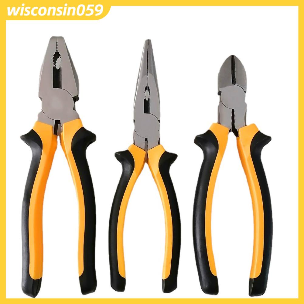 Wisconsin059 Kìm kết hợp thép carbon cao Bộ dụng cụ cắt dây cho hộ gia đình thợ điện