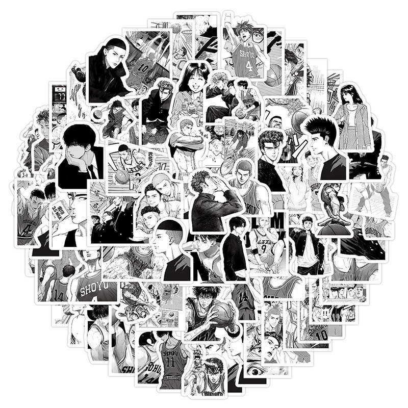 100 Miếng Dán anime jujutsu kaisen onepiec demon slayer Trang Trí Mũ Bảo Hiểm