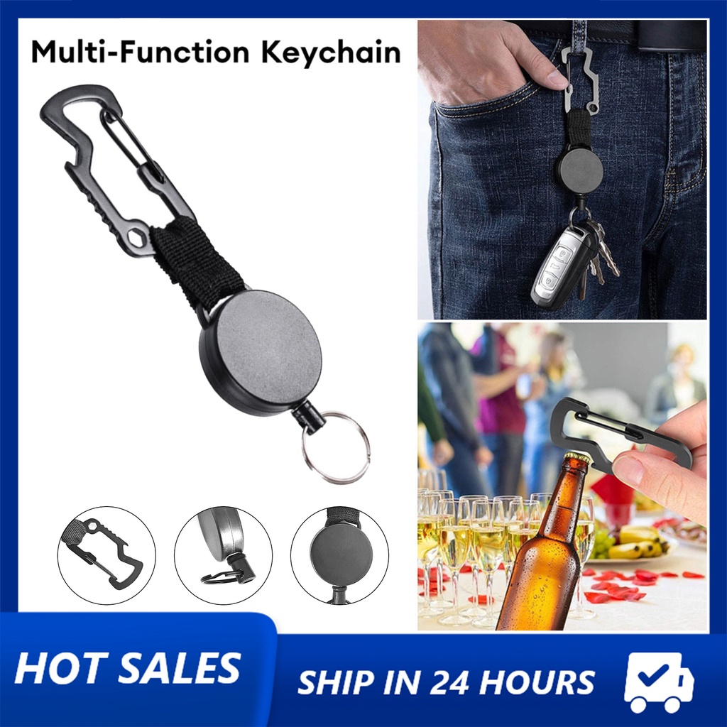 Móc Chìa Khóa Có Thể Rút Lại Với Khung Gắn Thẻ Tuyển Chọn 60cm Tiện Dụng