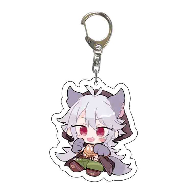 Kuhong Phụ Kiện Móc Khóa Bằng acrylic Mặt Hoạt Hình anime genshin Tác Động Hóa Trang