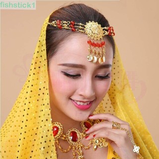 Fishstick1 Phụ Kiện Trang Sức sequin Vòng Đầu Chuỗi Hạt Cá Tính Hóa Trang Múa Bụng Ấn Độ Ấn Độ