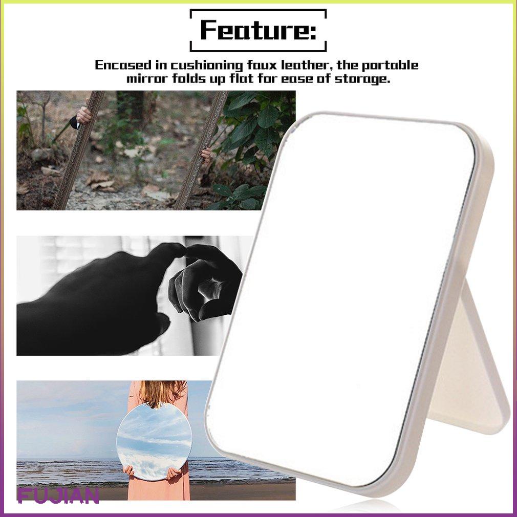 Gương trang điểm mặt Máy tính để bàn Gương trang điểm gấp lớn Gương vuông di động