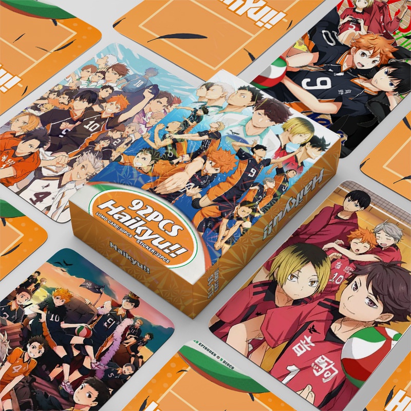 Haikyuu!! Laser Box Photocard Lomo Card Postcard Stickers thẻ 60 chiếc + nhãn dán 32 chiếc